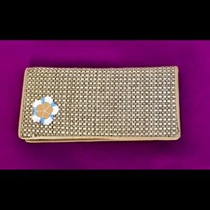 Chic Woven Pattern Flower Wallet